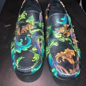 Black Multi-Colour Versace Loafers
